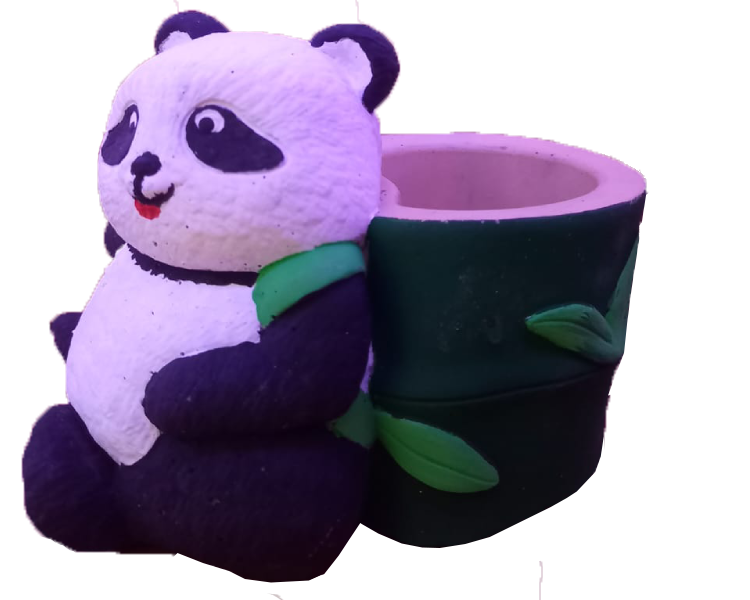 Vaso urso panda para suculenta Ateliê do Mimo png